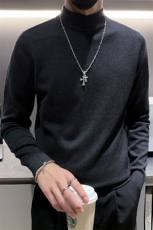 店主风小伙秋冬男士半高领套头长袖针织毛衣男修身301A-1/M68/P38，男装针织衫/毛衣，星座301A-1