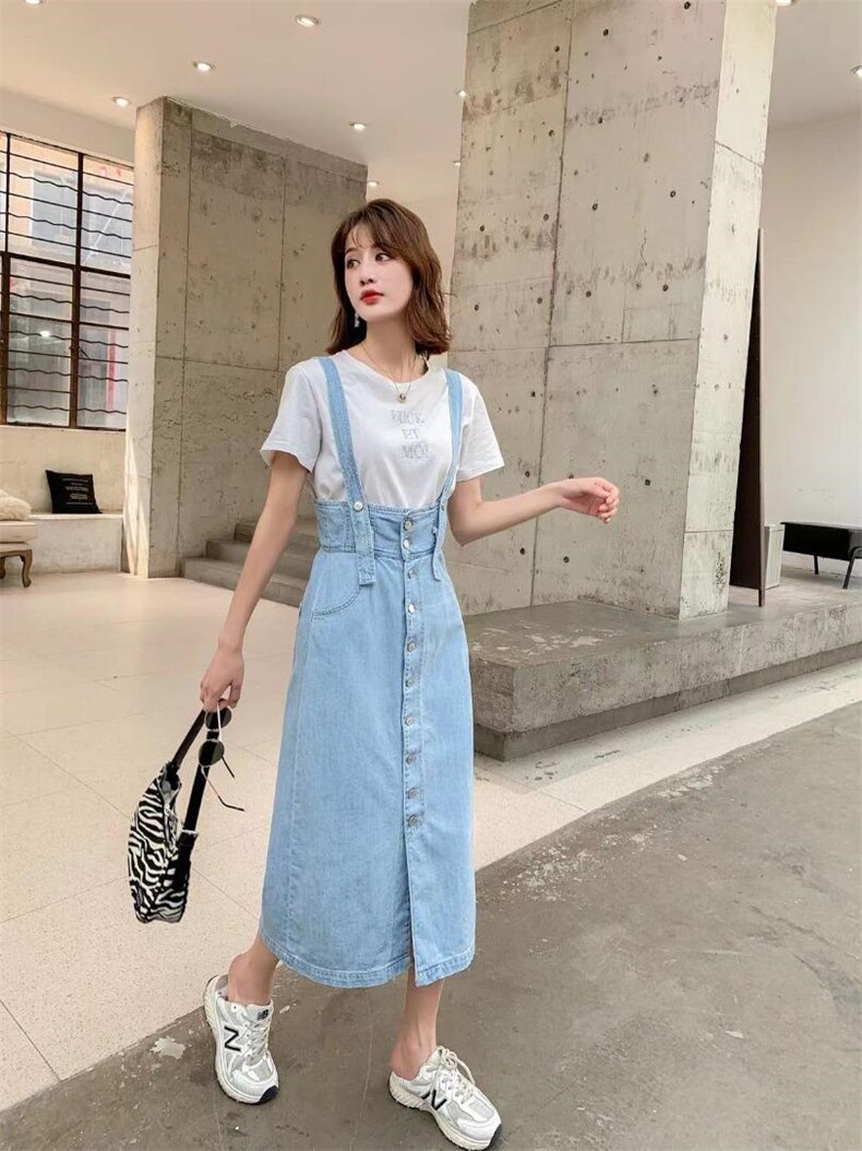 牛仔背带裙，女装，QY2