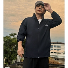 Y008三叶草印花男女休闲大码团队立领冲锋衣户外旅游运动薄夹克潮，男装夹克，星座115A-3