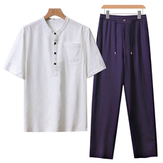 白色衣+藏青裤