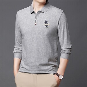 2023年新款男士长袖T恤POLO衫P45图片