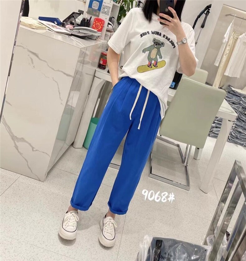 夏季新款，阔腿拖地，老爹休闲裤系列，女装休闲裤，帝凡璐