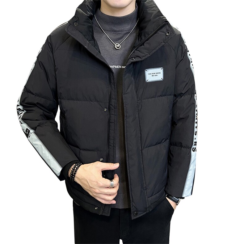 2025冬季新标90白鸭绒高品质店主风拼色立领羽绒服男23818-P280,男装羽绒服,电商A413