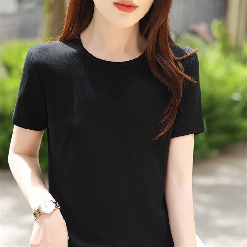t恤女短袖夏季新款宽松韩版女装百搭休闲圆领半袖体恤女,女装T恤,硕诚羊绒