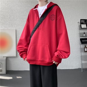 现货WY5535-P55特 控98 M-5XL高品质华棉刺绣连帽卫衣图片