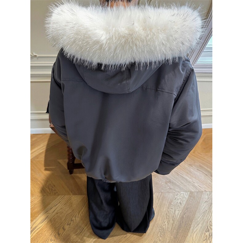 517A-8-Y93-P98毛领可拆卸加棉高品质派克服情侣棉衣外套,男装棉衣,星座517A-8（原B282）