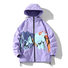 7XL-M连帽夹克外套男2023秋装新款潮印花加肥加大码胖子风衣控88，男装夹克，钱塘717(原712)