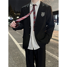学院风男生西服上衣ins英伦风学生痞帅西装外套班服潮JKW67，男装西服套装，星座516A