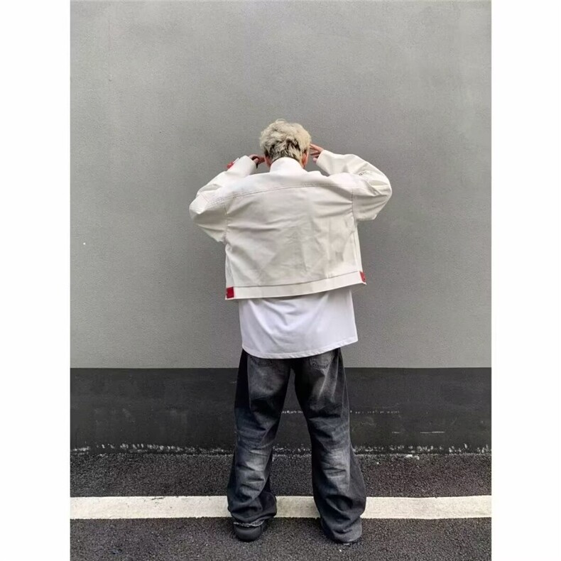 美式复古秋季新款机车风PU皮衣夹克辣妹运动休闲潮牌高街外套,男装夹克,星座218-1（原230）