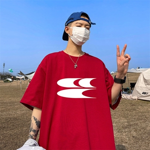 抖音得物二开现货供应220克夏装重磅美式高街宽松短袖t恤MT79图片