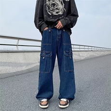 牛仔裤男秋季潮大码休闲裤子高街NK906P50，男装牛仔裤，星座1116-2