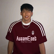 夏季美式高街重磅纯棉三条杠织带撞色男女短袖T恤ZD569-特P30，男装T恤，电商A486