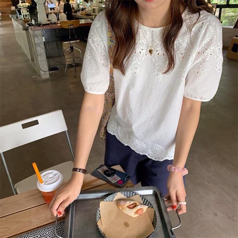 韩式白小衫，女装，阿爆