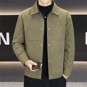 行政夹克羽绒服外套男2025新款秋冬季高级感商务休闲衬衣服男款图片