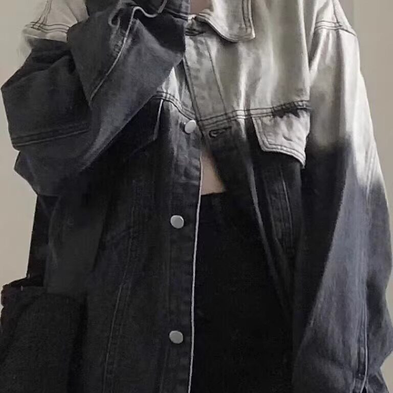 DJK8892-P60复古扎染渐变牛仔外套男美式工装夹克上衣潮-网图现货,男装夹克,星座603-2