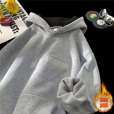 ！冬季加绒加厚绣花拼接撞色卫衣连帽衫外套WR2262JR-P65控98，女装短外套，星座815A