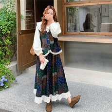 【档口有货】森系套装5568马甲两件套P165K248三件套P215K318，女装套装/套裙，2D112