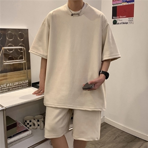 1港风模麂皮绒大码M-5XL短TDT8766P23 DK8767P32套装TZ8757P55图片