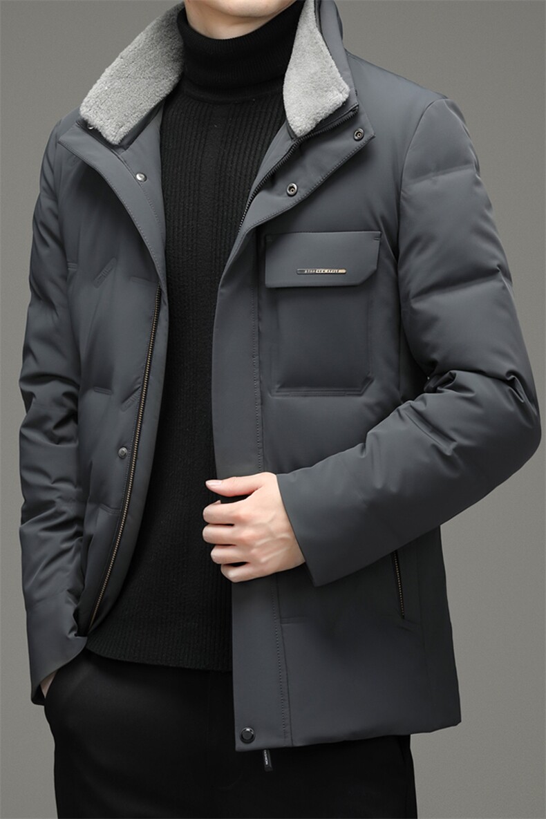 BZ2269钱塘2020-2秋冬新款中年男士立领羽绒服时尚休闲外套P215,男装羽绒服,钱塘207-2