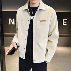 春季2025新款麂皮夹克外套男翻领潮牌A313-2001-P145188元，男装夹克，电商A313