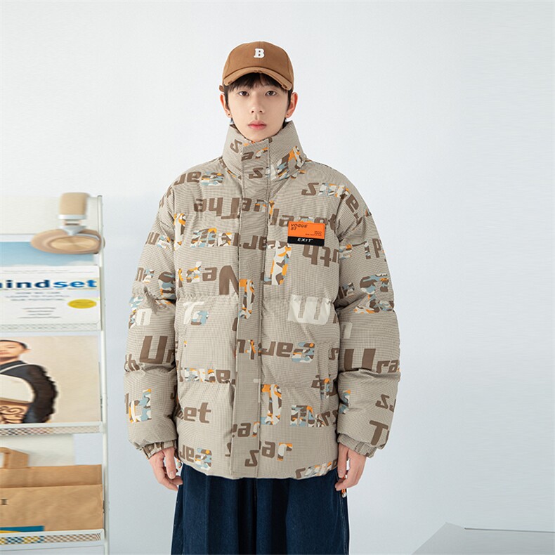 日系白墙2024冬新款立领面包服棉衣外套男MY003-P135控150,男装棉衣,星座914-3