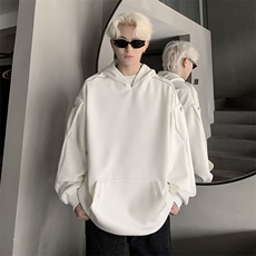 条纹连帽卫衣男春秋季2025新款美式高街潮牌重磅外套宽松休闲上衣，女装短外套，星座506A