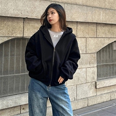 抖音得物高品质二开25秋冬美式重磅宽松结构设计连帽卫衣外套W78，男装卫衣，电商A486
