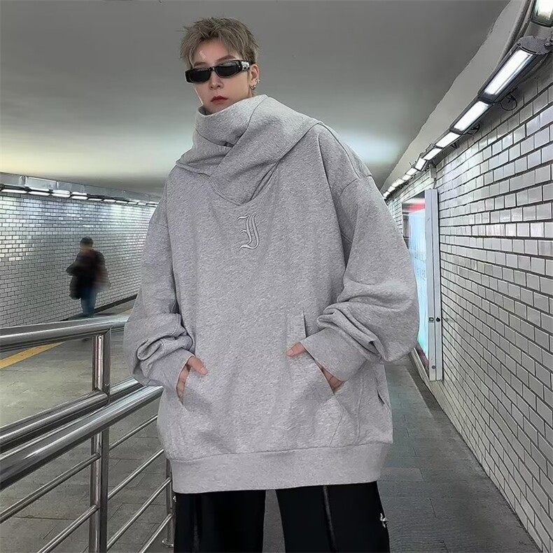 美式高领卫衣男连帽春秋款痞帅机能休闲外套AW04P35,男装卫衣,星座1116-2