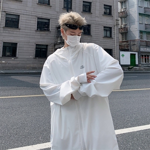 A576-P36 日系薄款山系户外冰丝防晒衣潮牌宽松连帽防紫外线外套图片