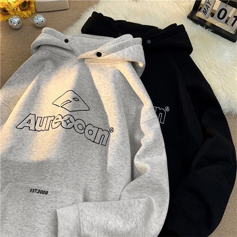 重磅现货高品质潮牌连帽字母绣慵懒卫衣TT011-加绒P65控89，男装卫衣，星座804-1