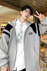秋冬夹克大码开衫港风外套日系小众痞帅夹克1016-1JK70P75K98，男装夹克，星座1016-1（原电商B408-1）