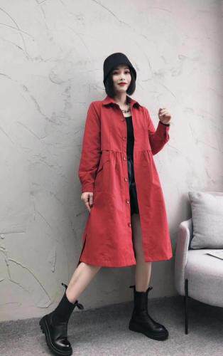 春装新款休闲风衣，女装风衣，依伊贝诺