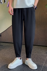 夏季休闲长裤宽松垂感潮流冰丝拉链小脚裤K282A-p58控78，男装休闲裤，电商D303