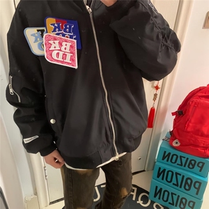美式潮流春季户外穿高街棒球服外套男女情侣休闲百搭刺绣夹克图片