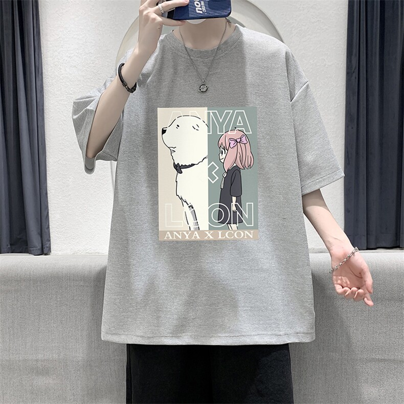华夫格t恤男短袖男大码五分袖大皂风HT73365-P22,男装T恤,电商A040