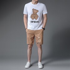 C519709钱塘2020-2夏季直播精品主推男士套装潮流P120，男装休闲套装，钱塘207-2