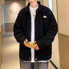 工装外套男春秋款季cityboy复古痞帅宽松灯芯绒休闲夹克W198，男装夹克，星座1116A-1（原606A）