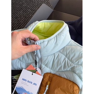 DD327P85冬季撞色减龄百搭保暖面包吐司服棉衣马甲外套图片