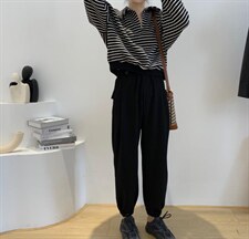 显瘦，百搭，个性卫裤，女装休闲裤，素妮