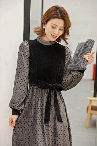 【现货】波点气质连衣裙，女装连衣裙，新依佳人