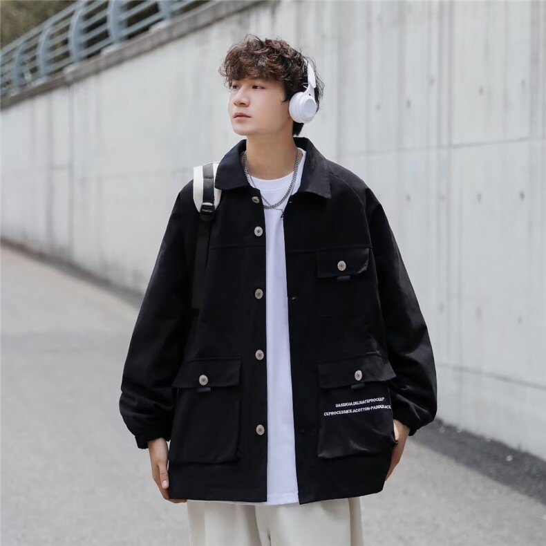 cityboy男秋季外套潮牌街头双层纯棉工装夹克J414P65,男装夹克,星座1116-2