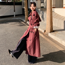 【2025春款现货】经典百搭设计感时尚撞色风衣088-7701p145k198，女装风衣，2C088