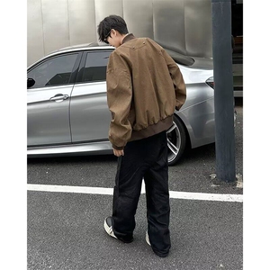 棒球服夹克男士韩版潮流高街帅百搭复古2025春季ins外套W6341-P70图片