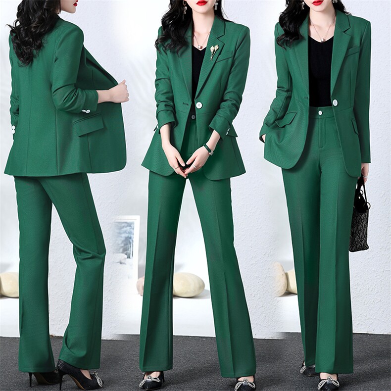 西装外套女2025春装新款高端职业气质女神范两件套工作服西服套装,女装套装/套裙,韩然一族