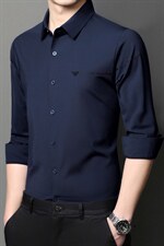 2023春秋款男士免烫质感高档长袖衬衫中年商务休闲时尚百搭男装，男装衬衫，电商B212（原钱塘6029）