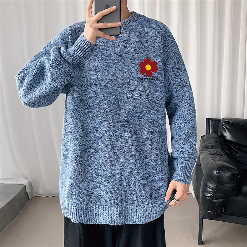 加厚加绒毛衣男大码毛线衣男针织衫男线衫M19257-P45加绒款-P65,男装针织衫/毛衣,电商A040