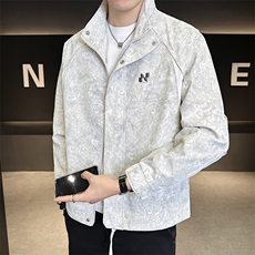 86819-M-3XL-P118店主风秋季新款刺绣渲染潮牌休闲百搭立领外套男，女装短外套，电商B255