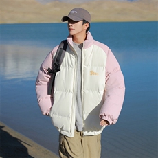 米杏拼接粉袖