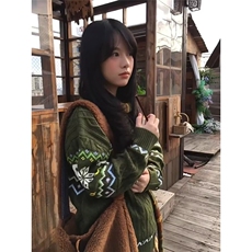 潮流美式复古圣诞情侣毛衣提花费尔岛针织衫外套流行慵懒气质ins，男装针织衫/毛衣，星座506A