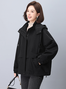 加绒派克服女2024冬季新款宽松大码中年休闲加厚保暖棉衣外套图片
